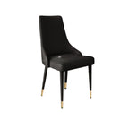 Modern Armless Faux Leather Upholstered High Back Dining Chair