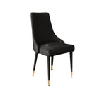 Modern Armless Faux Leather Upholstered High Back Dining Chair