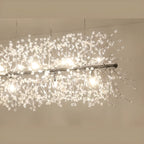 Golden Geometric Crystal Island Light Adjustable Hanging Length