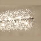 Golden Geometric Crystal Island Light Adjustable Hanging Length