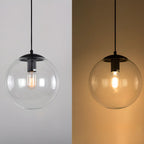 Contemporary Clear Glass Bubble Shape LED Pendant Light