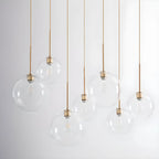 Contemporary Clear Glass Bubble Shape LED Pendant Light