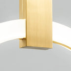 Customizable Gold Ring LED Cluster Pendant Light for Staircase