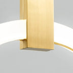 Customizable Gold Ring LED Cluster Pendant Light for Staircase