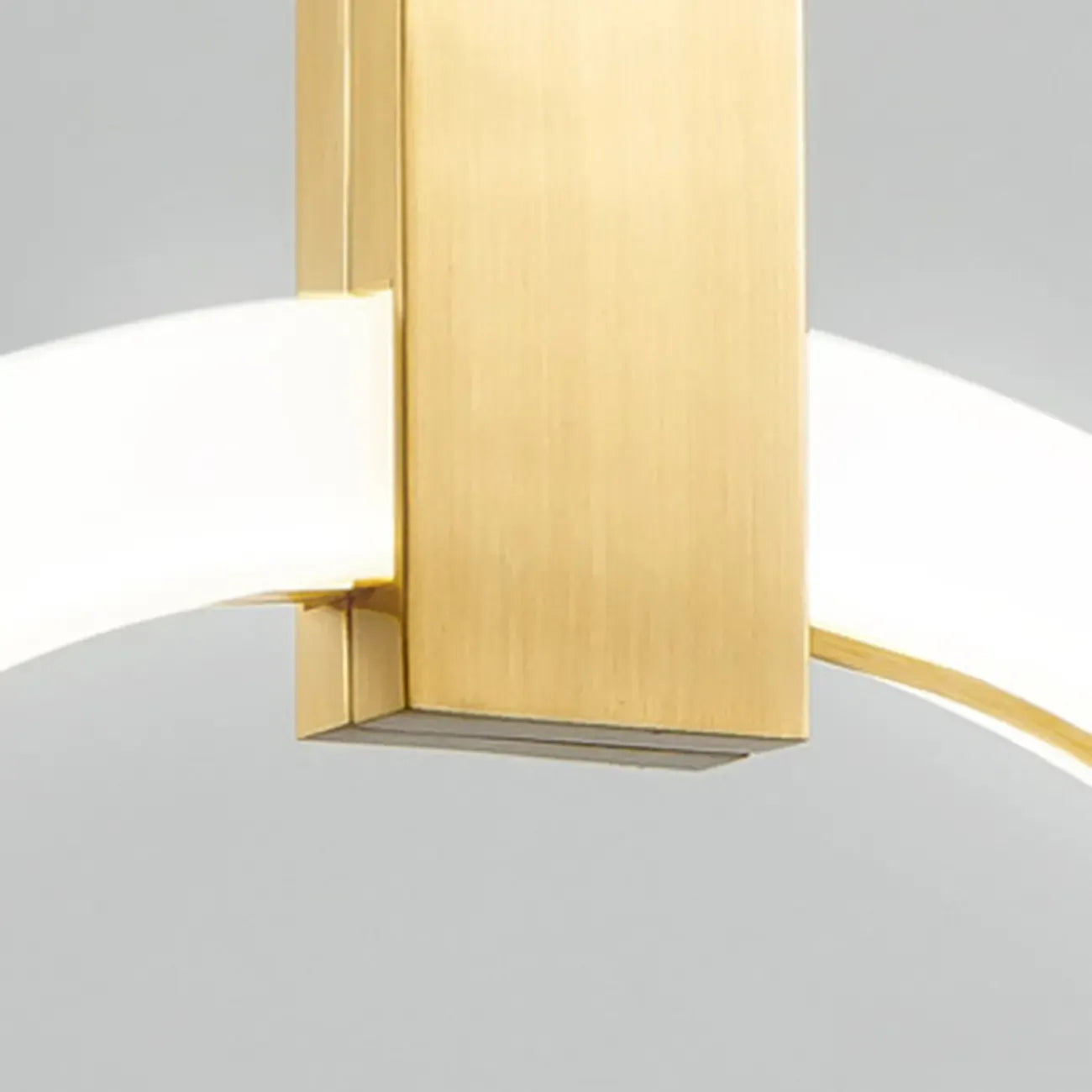 Customizable Gold Ring LED Cluster Pendant Light for Staircase