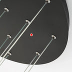 Customizable Gold Ring LED Cluster Pendant Light for Staircase