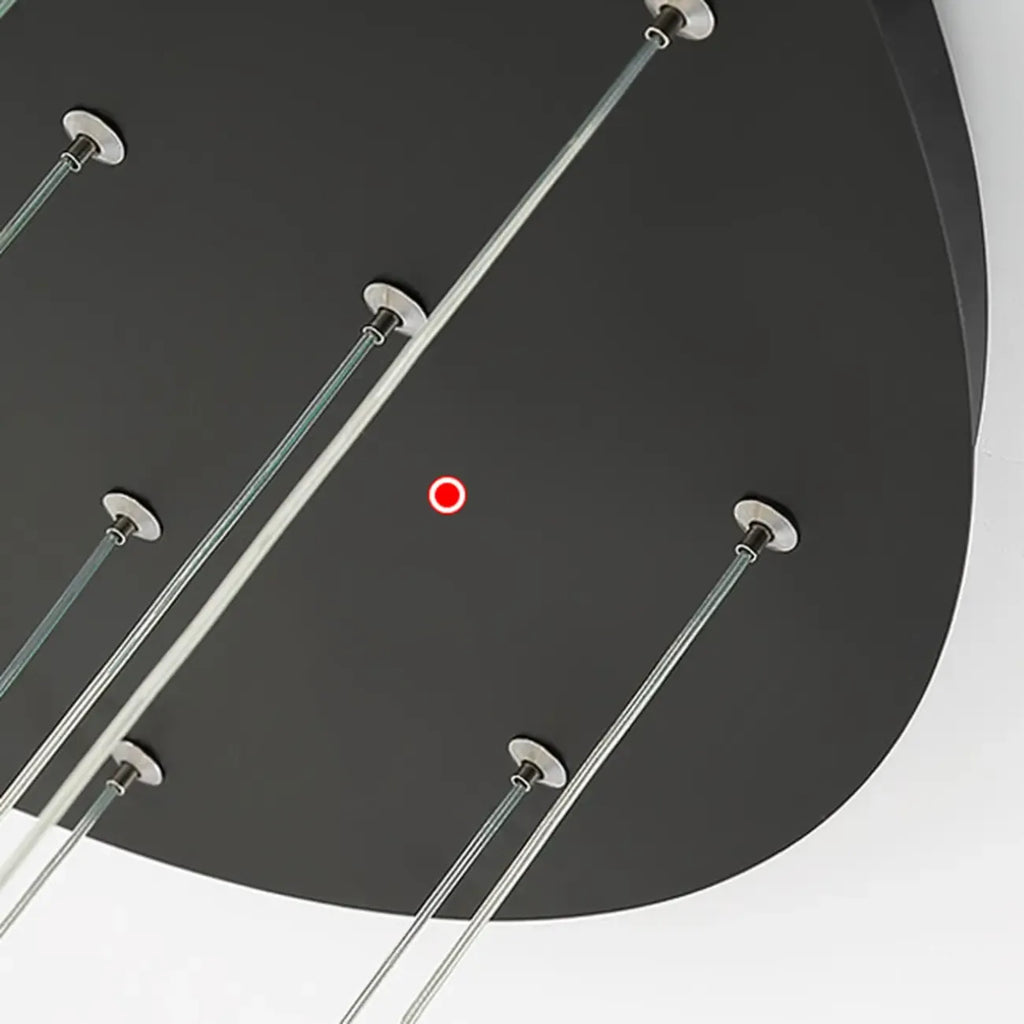 Customizable Gold Ring LED Cluster Pendant Light for Staircase