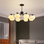 Modern Glass Globe Chandelier Adjustable Hanging Length