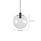 Contemporary Clear Glass Bubble Shape LED Pendant Light