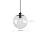 Contemporary Clear Glass Bubble Shape LED Pendant Light