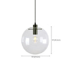 Contemporary Clear Glass Bubble Shape LED Pendant Light