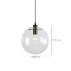 Contemporary Clear Glass Bubble Shape LED Pendant Light