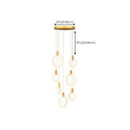 Customizable Gold Ring LED Cluster Pendant Light for Staircase