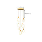 Customizable Gold Ring LED Cluster Pendant Light for Staircase