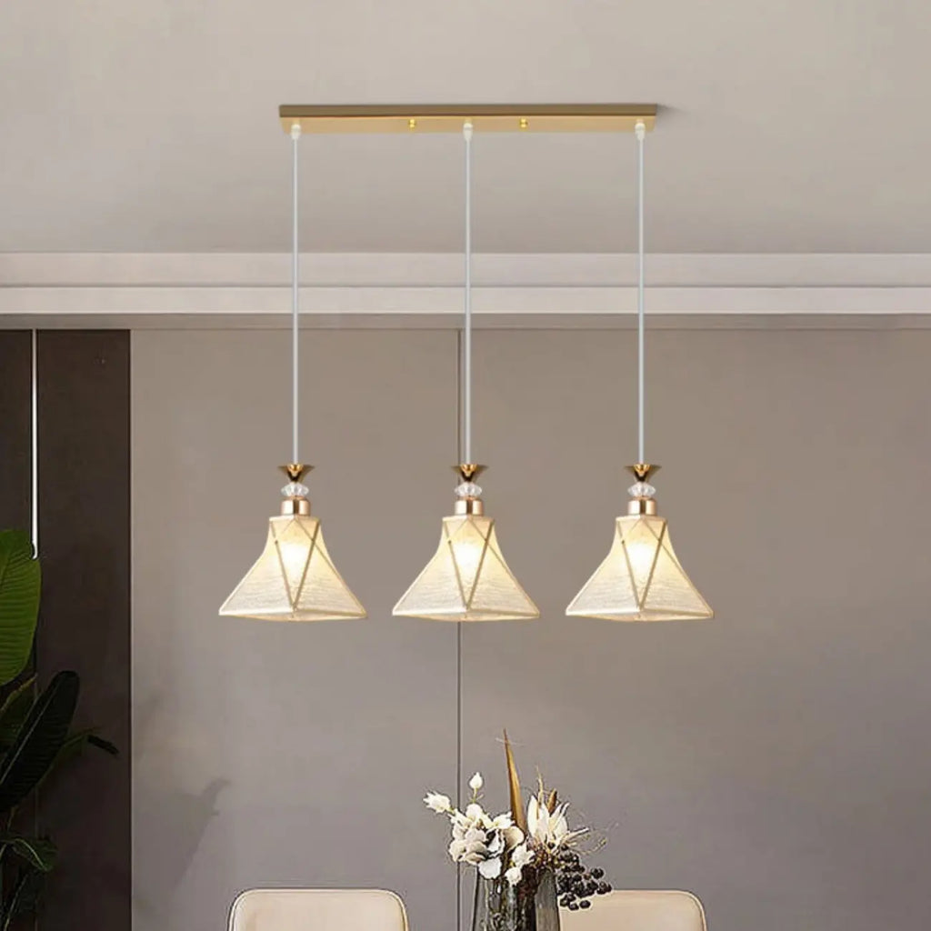 3 Lights Tapered Shape Plastic Modern Adjustable Height Light