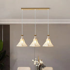 3 Lights Tapered Shape Plastic Modern Adjustable Height Light