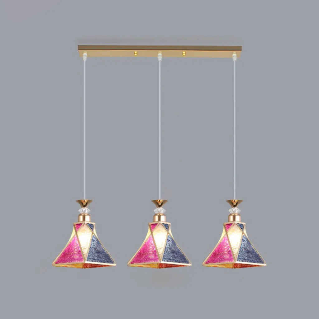 3 Lights Tapered Shape Plastic Modern Adjustable Height Light