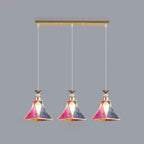 3 Lights Tapered Shape Plastic Modern Adjustable Height Light