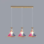 3 Lights Tapered Shape Plastic Modern Adjustable Height Light