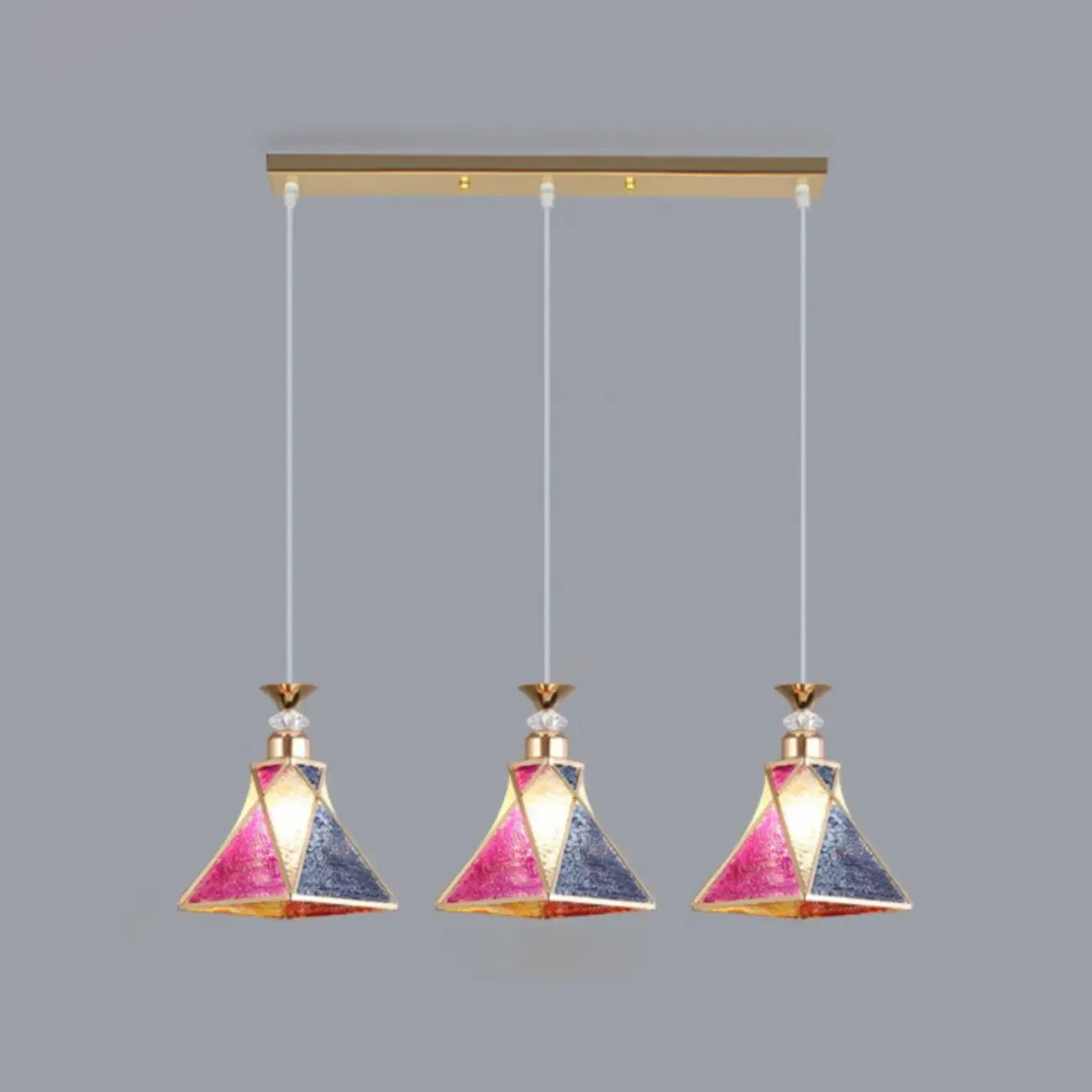 3 Lights Tapered Shape Plastic Modern Adjustable Height Light