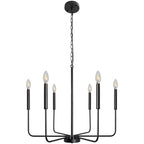 Industrial Black Chandeliers at Home with Adaptable Height