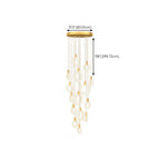 Customizable Gold Ring LED Cluster Pendant Light for Staircase