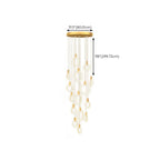 Customizable Gold Ring LED Cluster Pendant Light for Staircase