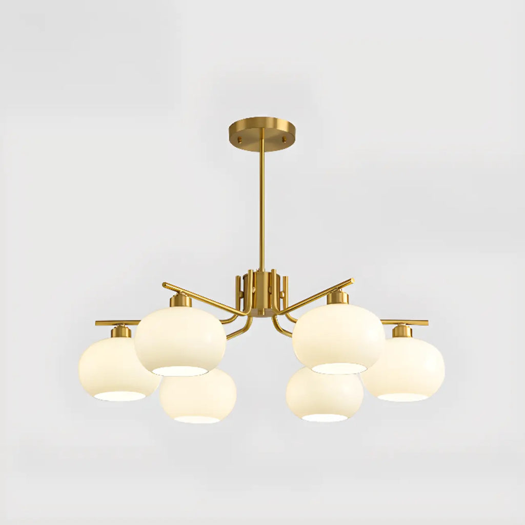 Modern Glass Globe Chandelier Adjustable Hanging Length