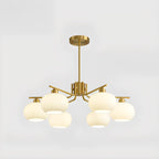Modern Glass Globe Chandelier Adjustable Hanging Length
