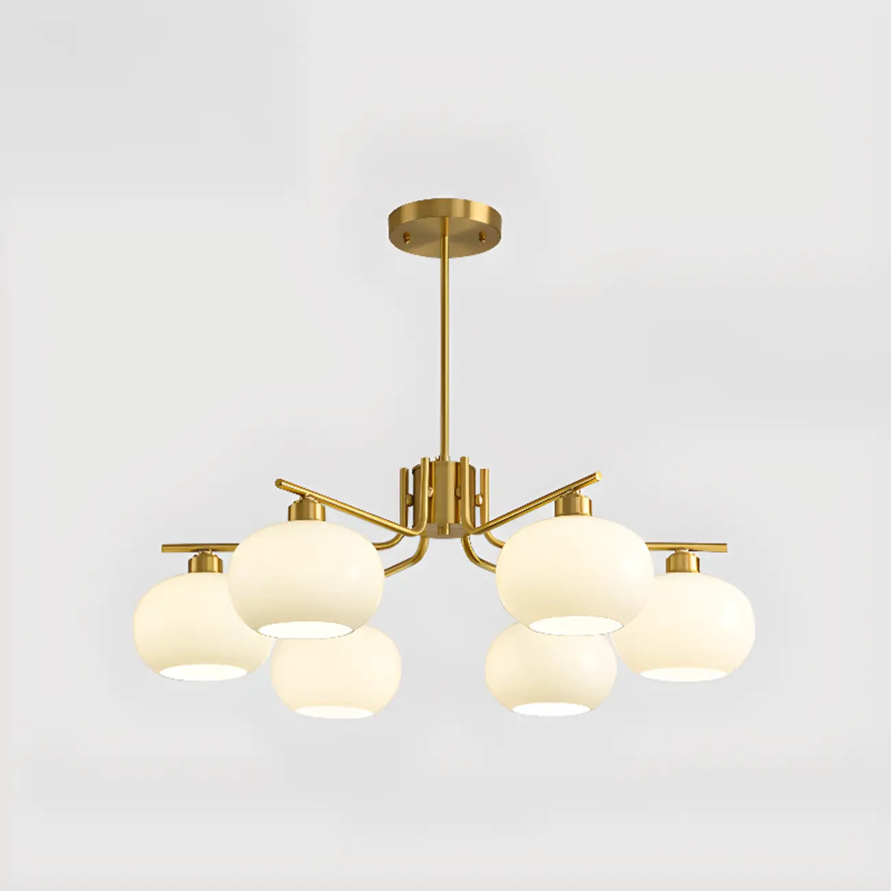 Modern Glass Globe Chandelier Adjustable Hanging Length