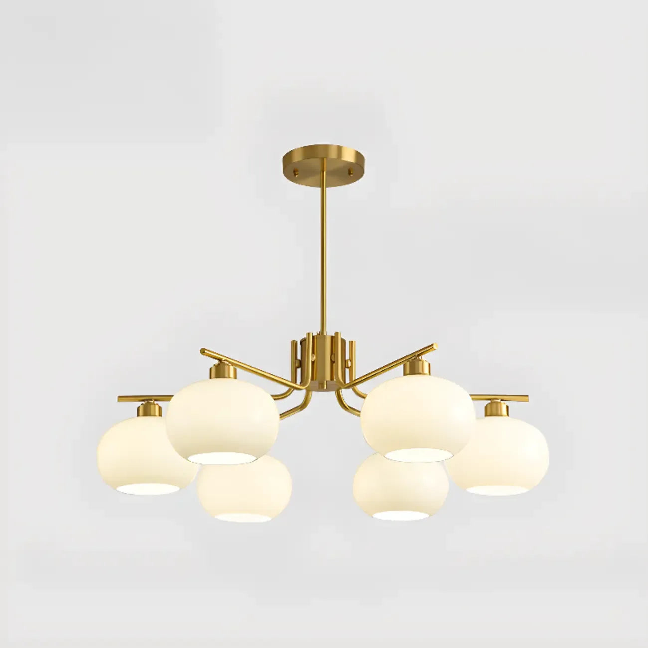 Modern Glass Globe Chandelier Adjustable Hanging Length