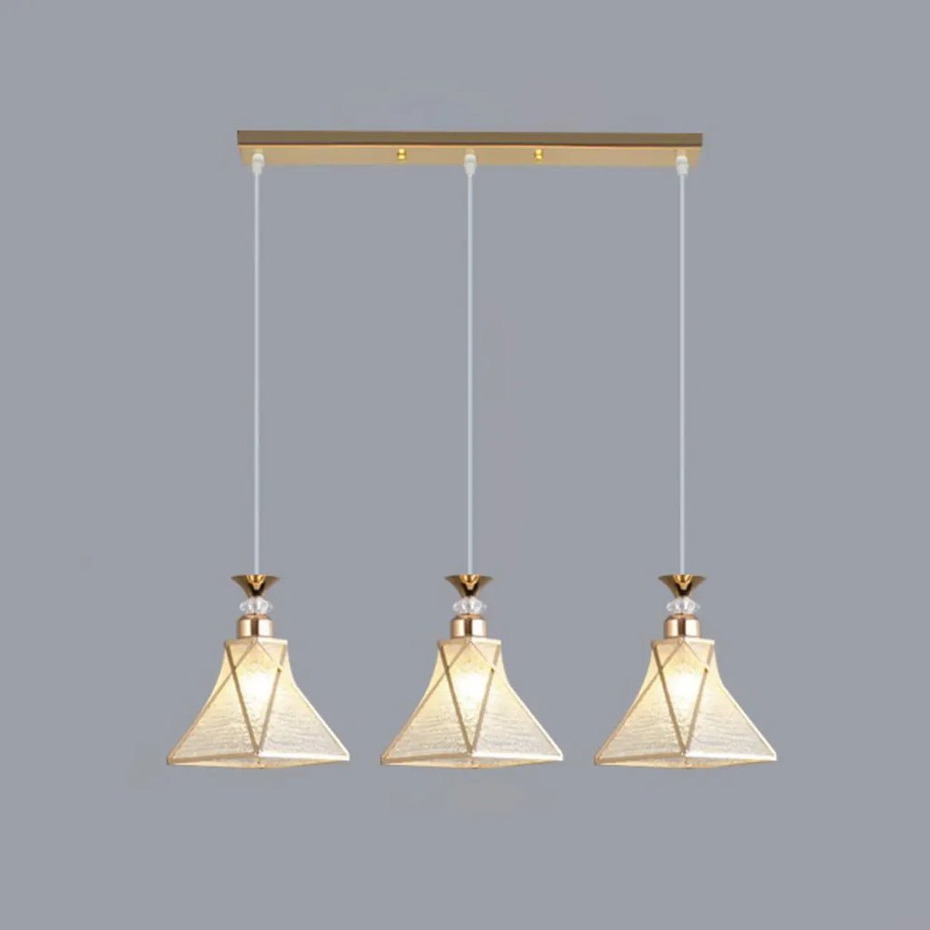 3 Lights Tapered Shape Plastic Modern Adjustable Height Light