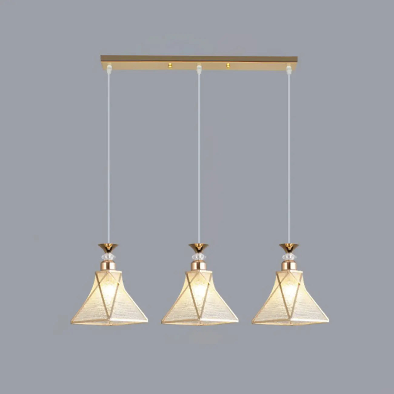 3 Lights Tapered Shape Plastic Modern Adjustable Height Light