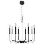 Industrial Black Chandeliers at Home with Adaptable Height