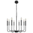 Industrial Black Chandeliers at Home with Adaptable Height