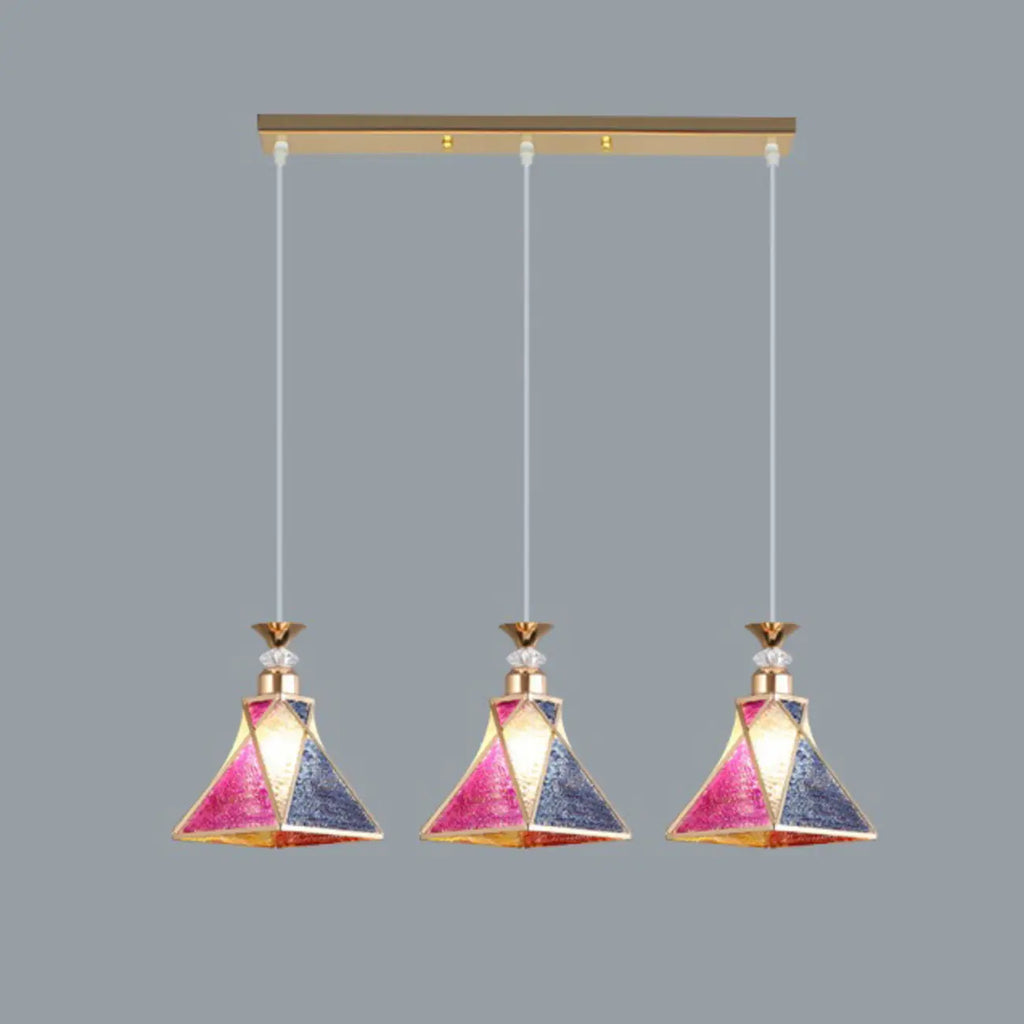 3 Lights Tapered Shape Plastic Modern Adjustable Height Light