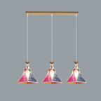 3 Lights Tapered Shape Plastic Modern Adjustable Height Light