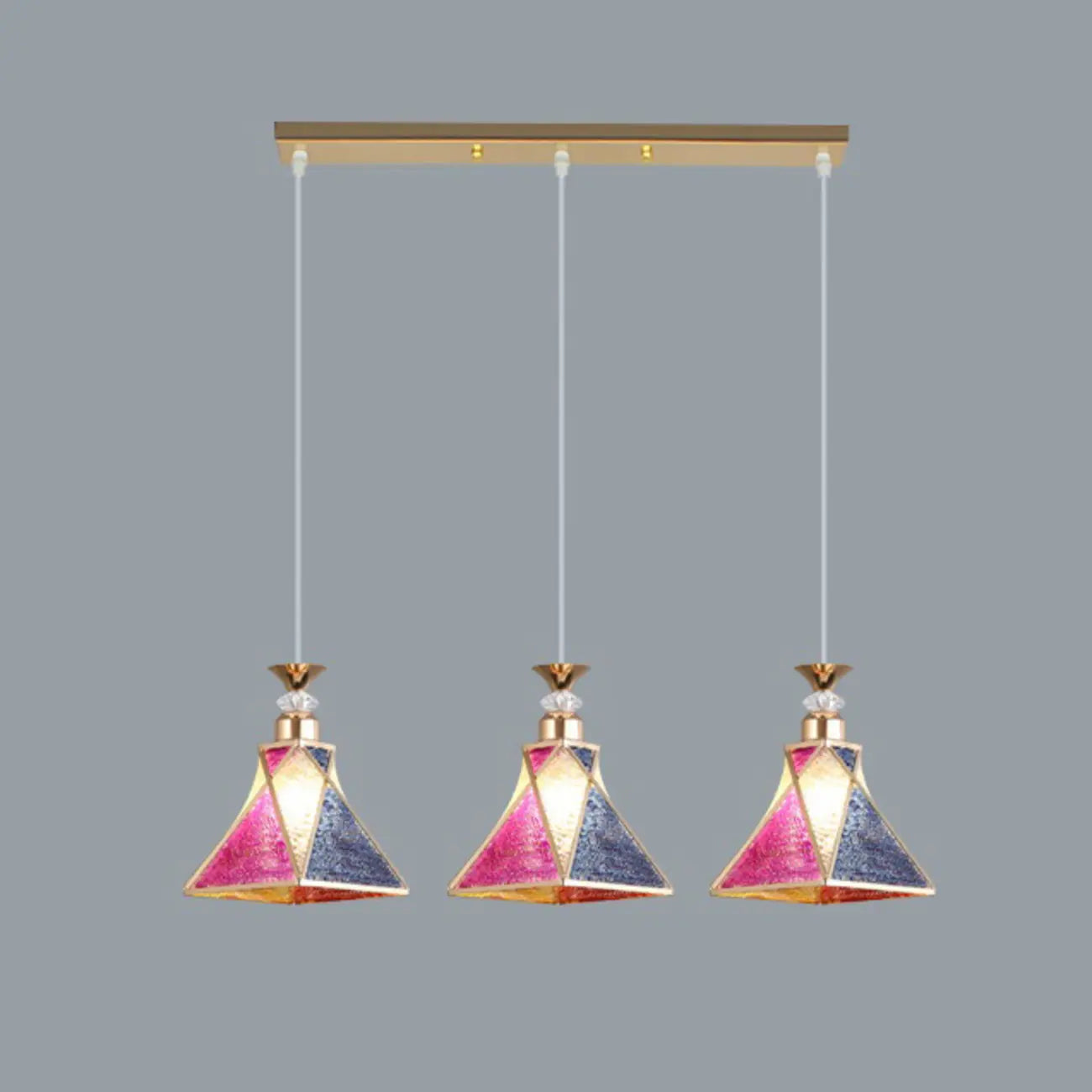 3 Lights Tapered Shape Plastic Modern Adjustable Height Light
