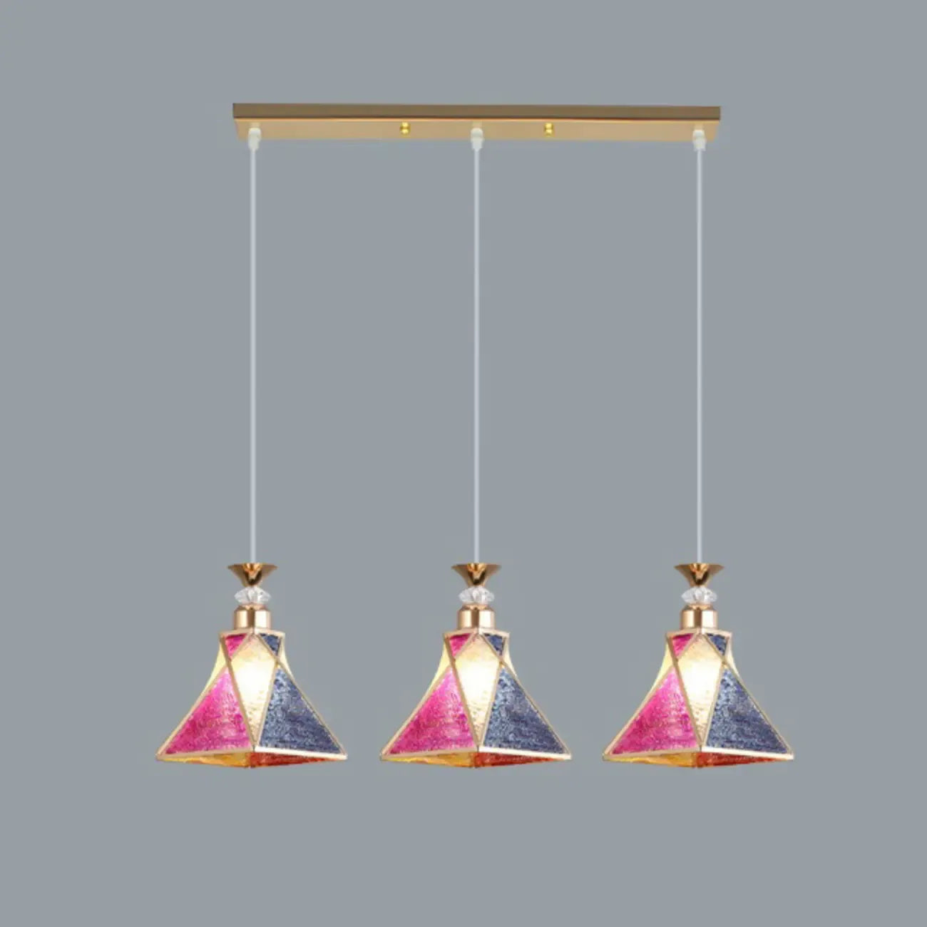 3 Lights Tapered Shape Plastic Modern Adjustable Height Light
