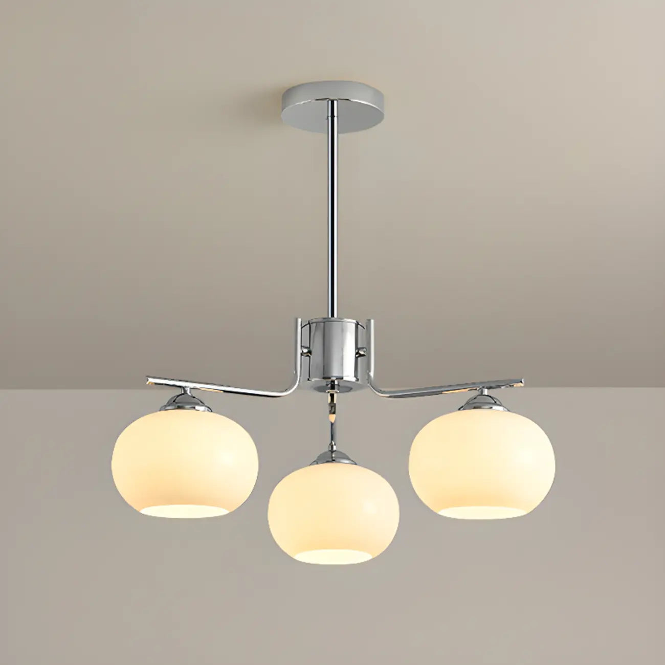 Modern Glass Globe Chandelier Adjustable Hanging Length
