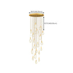 Customizable Gold Ring LED Cluster Pendant Light for Staircase
