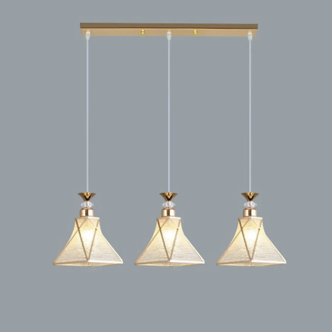 3 Lights Tapered Shape Plastic Modern Adjustable Height Light