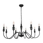Industrial Black Chandeliers at Home with Adaptable Height