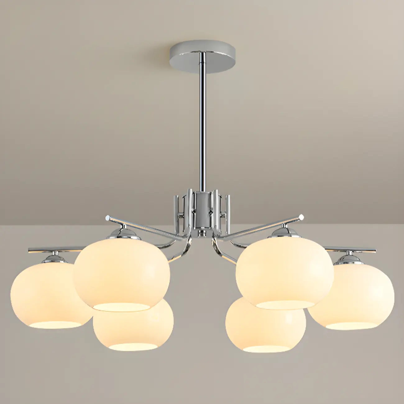 Modern Glass Globe Chandelier Adjustable Hanging Length