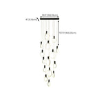 Customizable Gold Ring LED Cluster Pendant Light for Staircase
