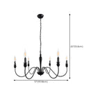 Industrial Black Chandeliers at Home with Adaptable Height