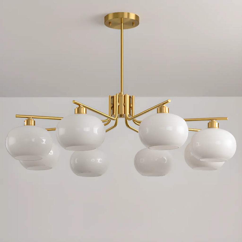 Modern Glass Globe Chandelier Adjustable Hanging Length
