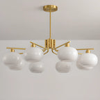 Modern Glass Globe Chandelier Adjustable Hanging Length