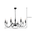 Industrial Black Chandeliers at Home with Adaptable Height