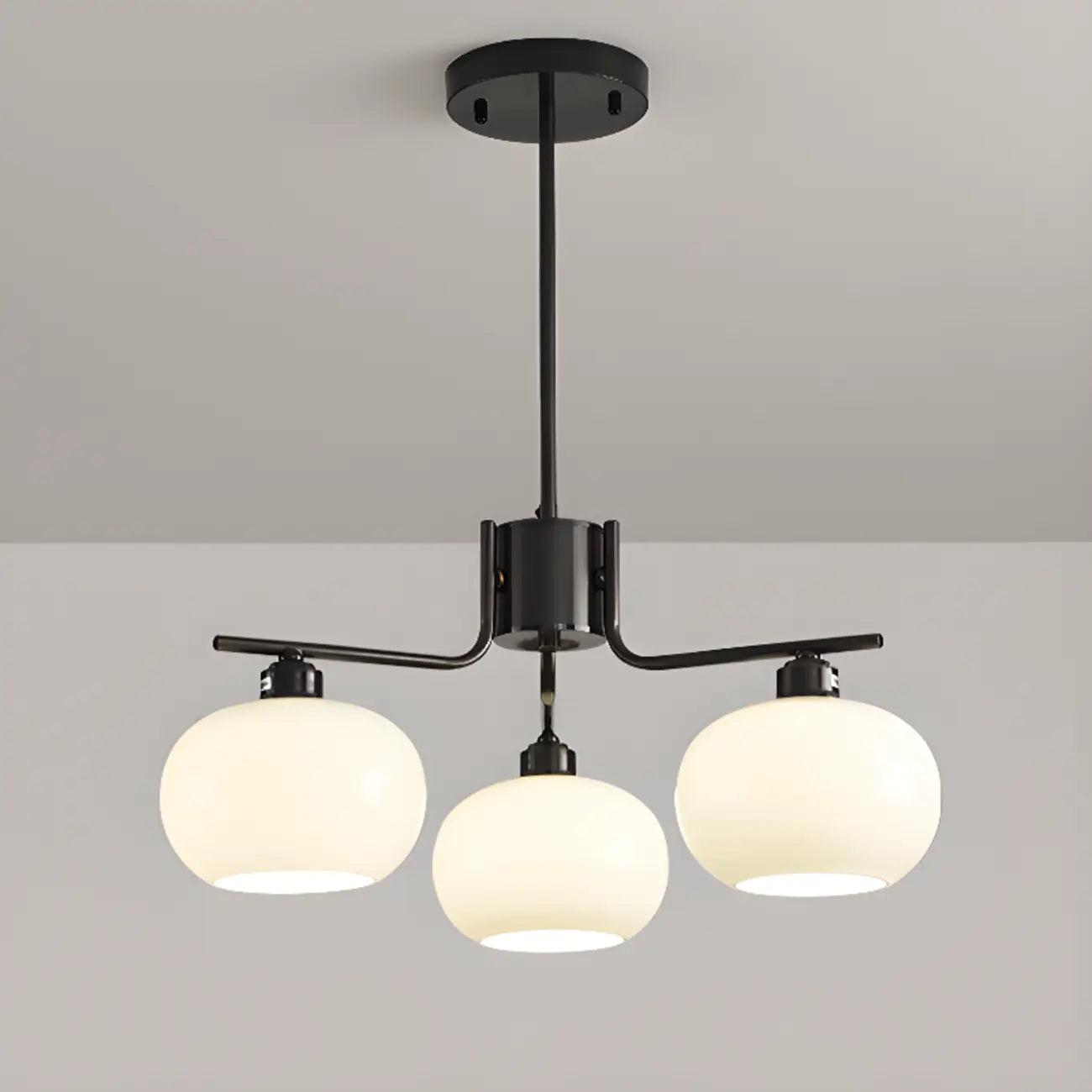 Modern Glass Globe Chandelier Adjustable Hanging Length